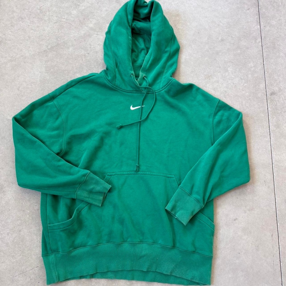 2000s Nike Center swoosh green hoodie Size M